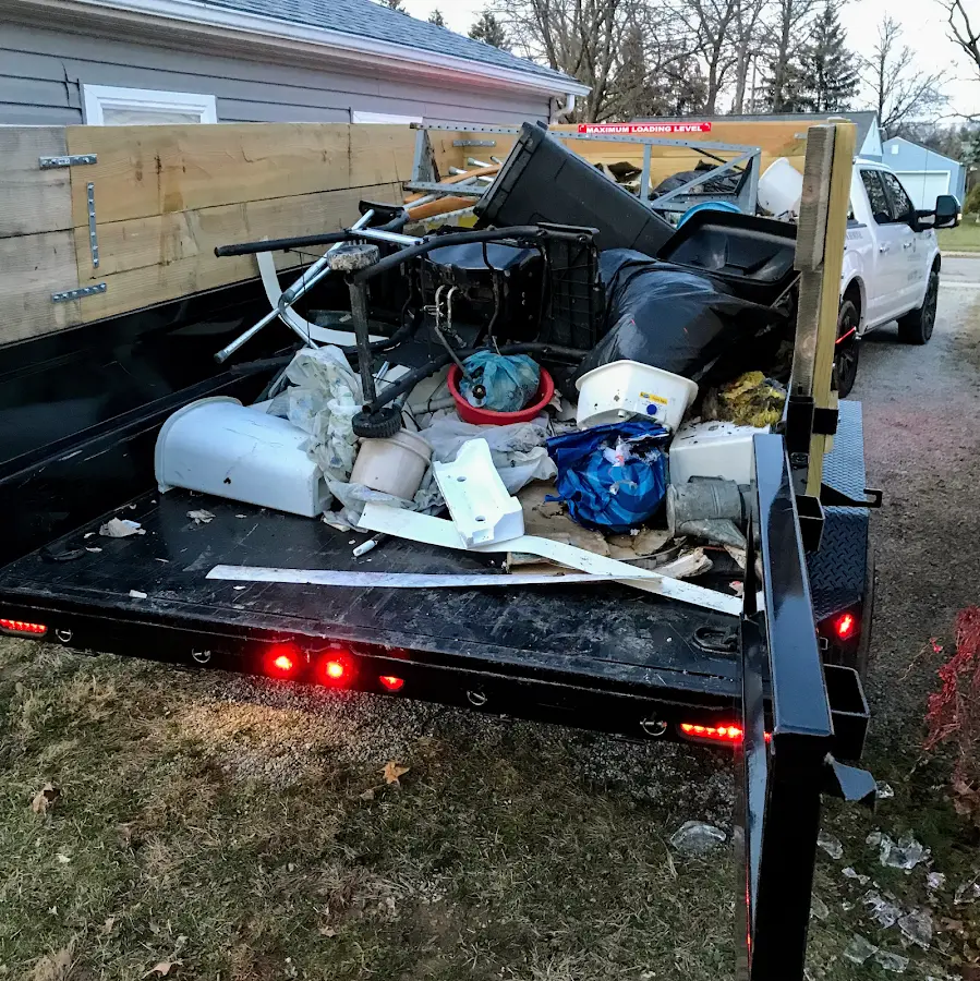 Roll-off dumpster delivered to a residential driveway in Bedminster